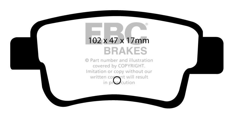 EBC Brakes OPEL Corsa D 1.6 Turbo -150 2007-.. Remblokken achter