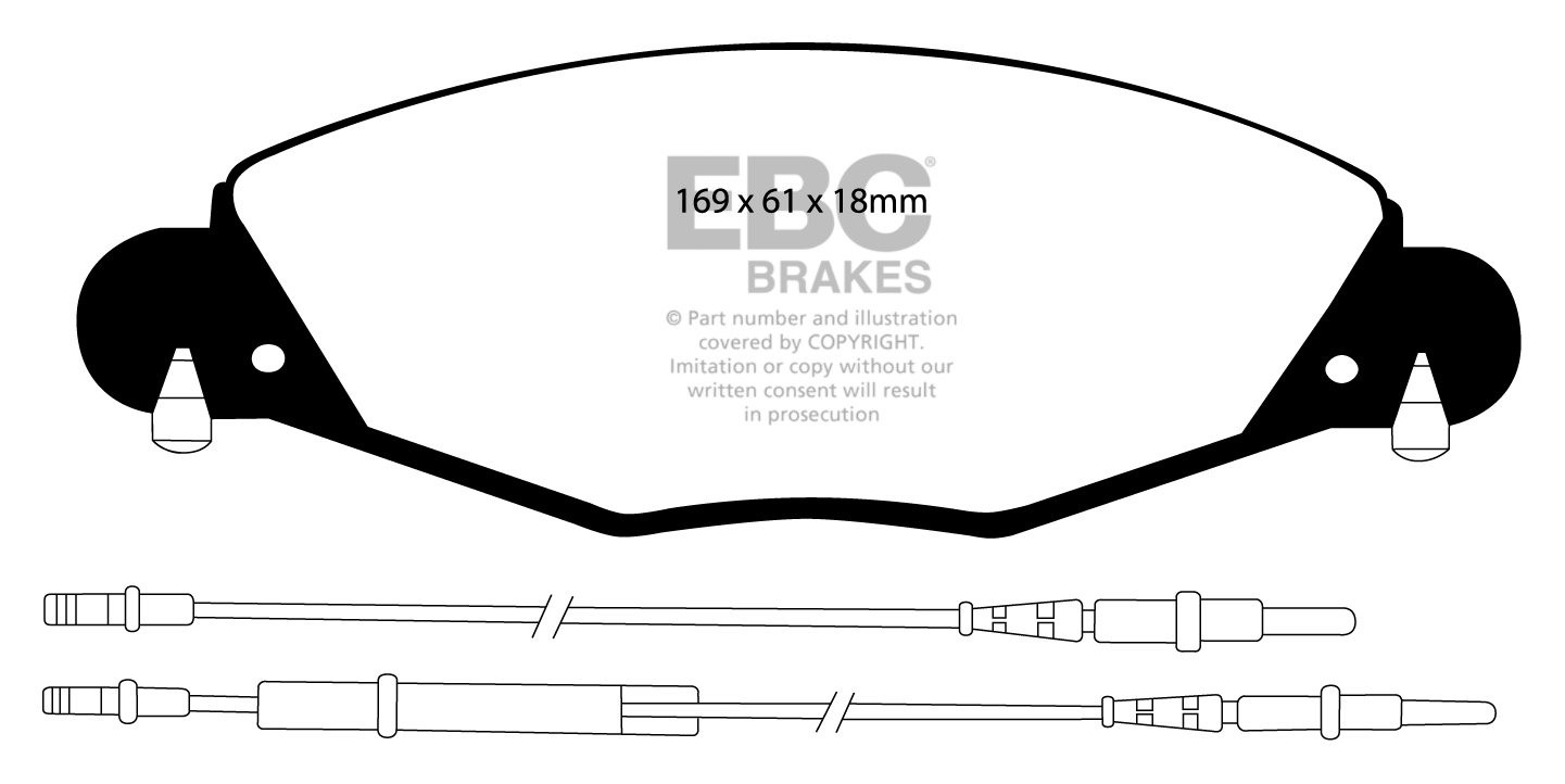 EBC Brakes CITROEN C5 2.0 TD 2004-2008 Remblokken voorzijde