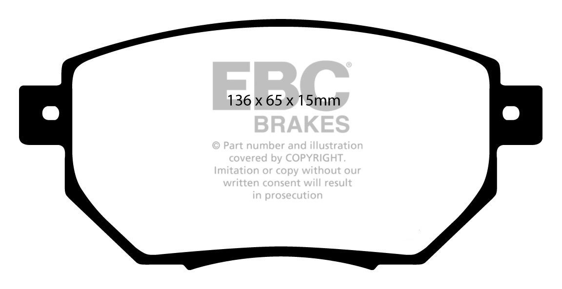 EBC Brakes INFINITI FX35 3.5 2003-2005 Remblokken voorzijde yell