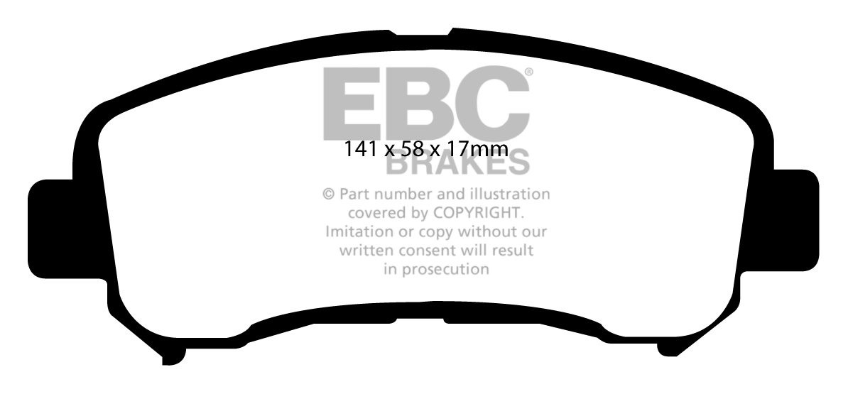 EBC Brakes NISSAN Qashqai +2 2.0 2008-.. Remblokken voorzijde gr