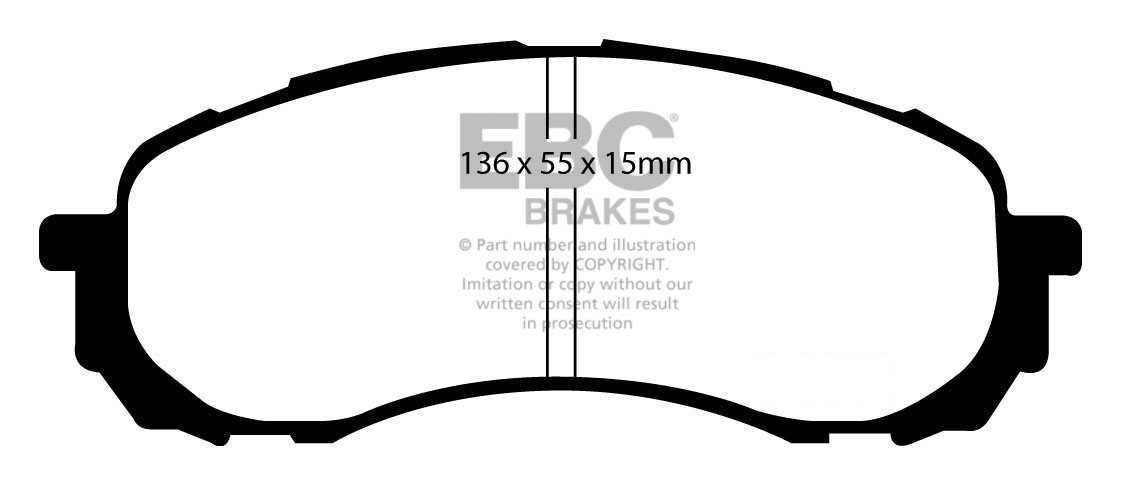 EBC Brakes SUBARU Impreza 1.5 2006-2008 Remblokken voorzijde