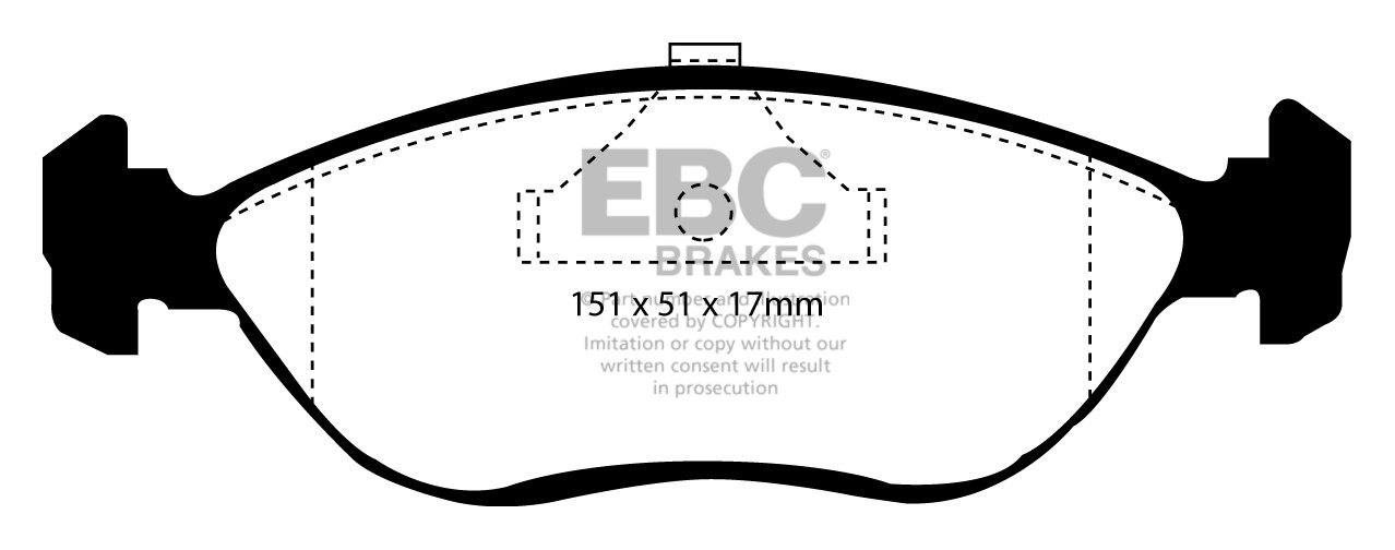 EBC Brakes VOLVO 440 1.8 92-98 Remblokken voorzijde