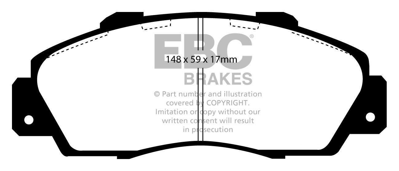 EBC Brakes HONDA Integra (Not UK) 1.8 R (DC2) 98-2001 Remblokken