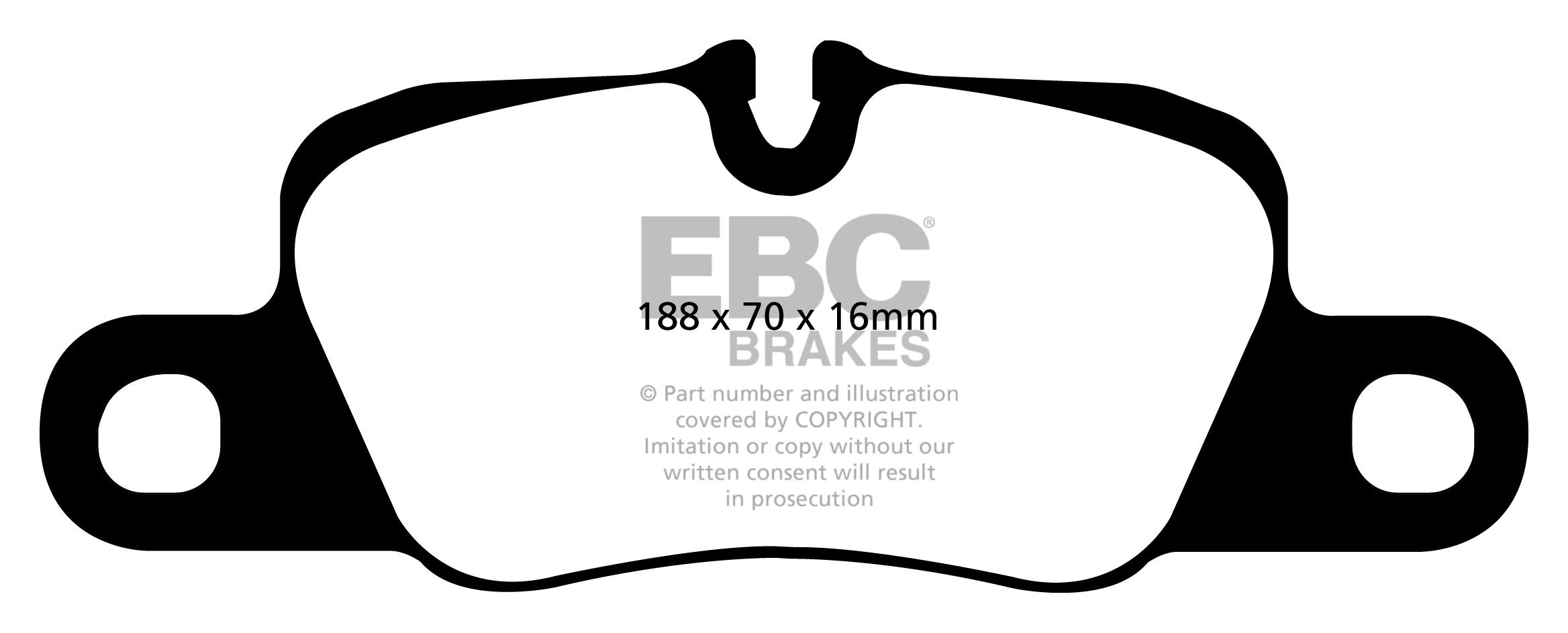 EBC Brakes PORSCHE Panamera (Cast Iron Discs only) 4.8 Twin Turb