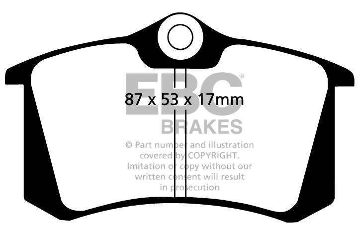 EBC Brakes SEAT Leon 1.4 99-2001 Remblokken achterzijde