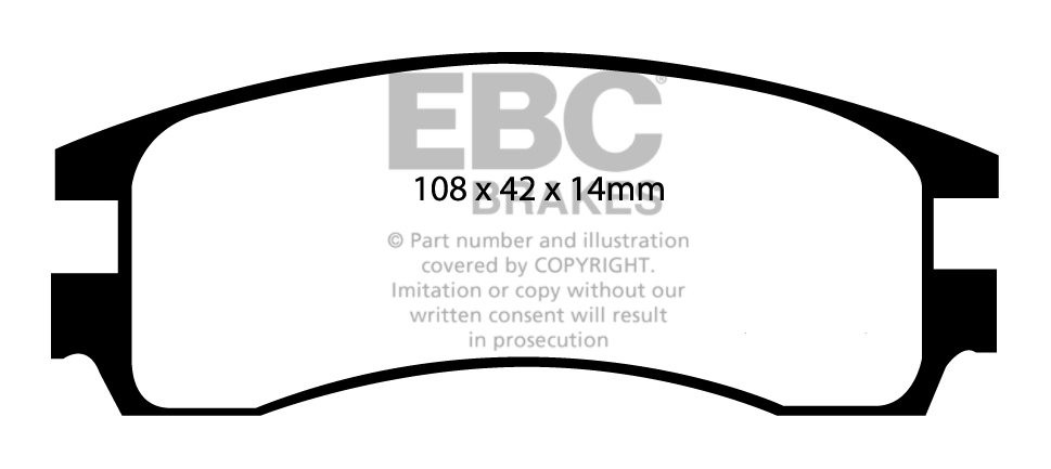 EBC Brakes CADILLAC Seville 4.6 98-2004 Remblokken achterzijde