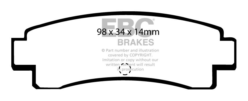 EBC Brakes NISSAN Sunny 1.8 (B12) 89-91 Remblokken achterzijde