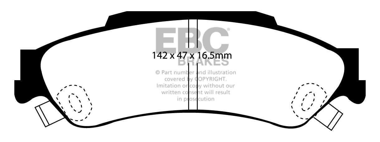 EBC Brakes CHEVROLET Blazer 4.3 99-2006 Remblokken achterzijde