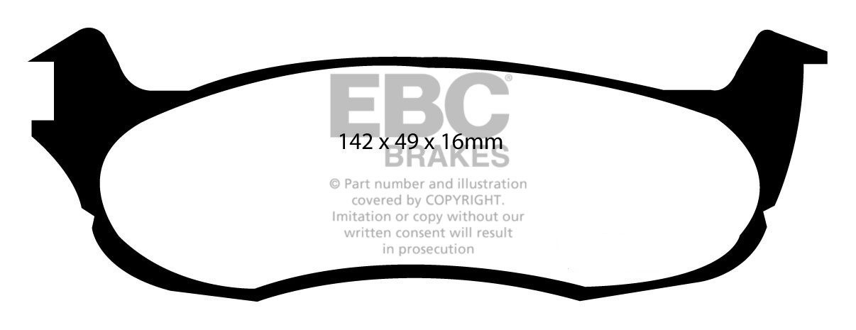 EBC Brakes FORD Expedition 5.4 2000-2001 Remblokken achterzijde