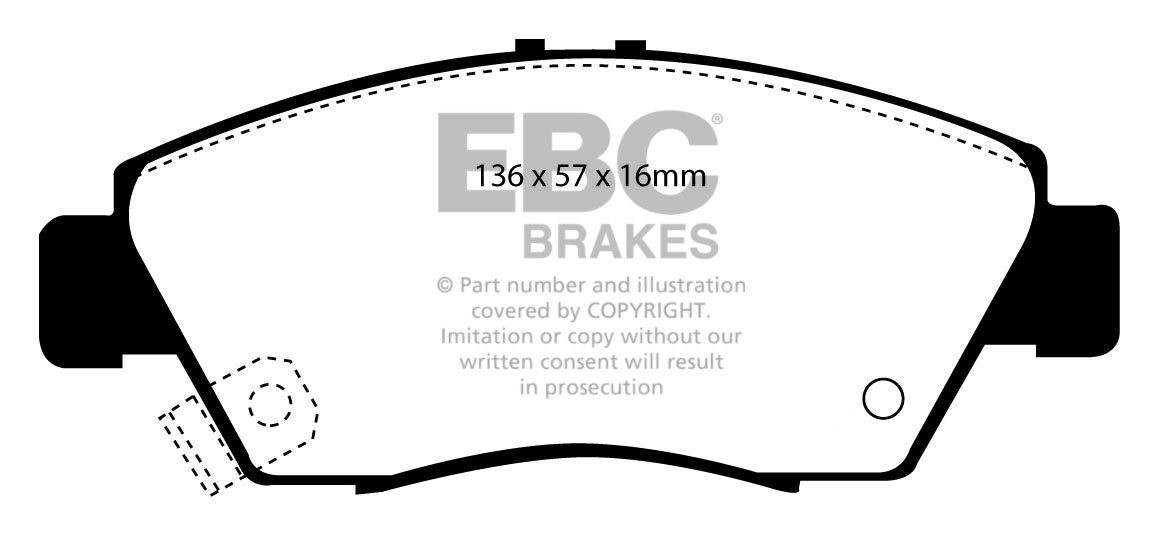 EBC Brakes HONDA Integra (Not UK) 2.0 iS (DC5) 2001-2004 Remblok