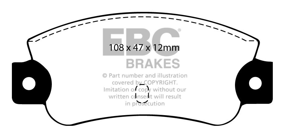 EBC Brakes LANCIA Prisma 1.6 83-93 Remblokken achterzijde