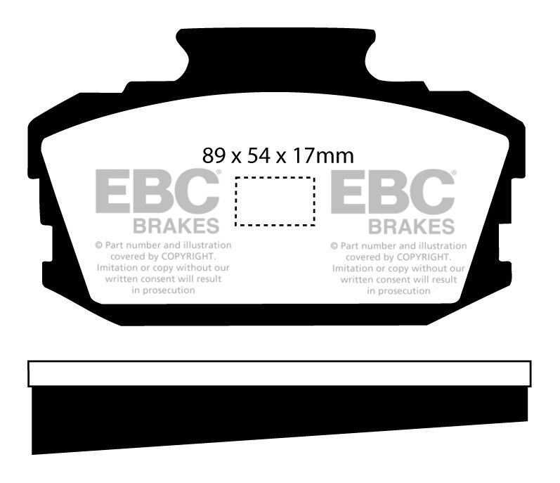 EBC Brakes NISSAN Bluebird 1.8 (610) 71-75 Remblokken voorzijde
