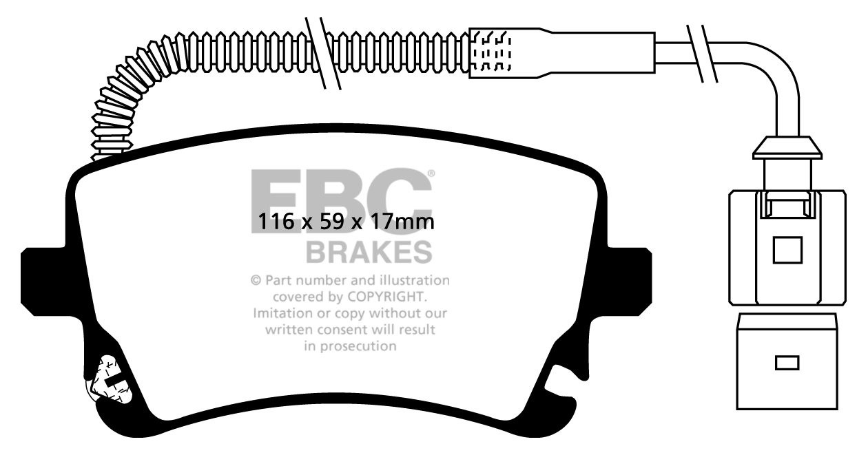 EBC Brakes AUDI A8 4E Quattro 4.2 TD 2005-2010 Remblokken achter