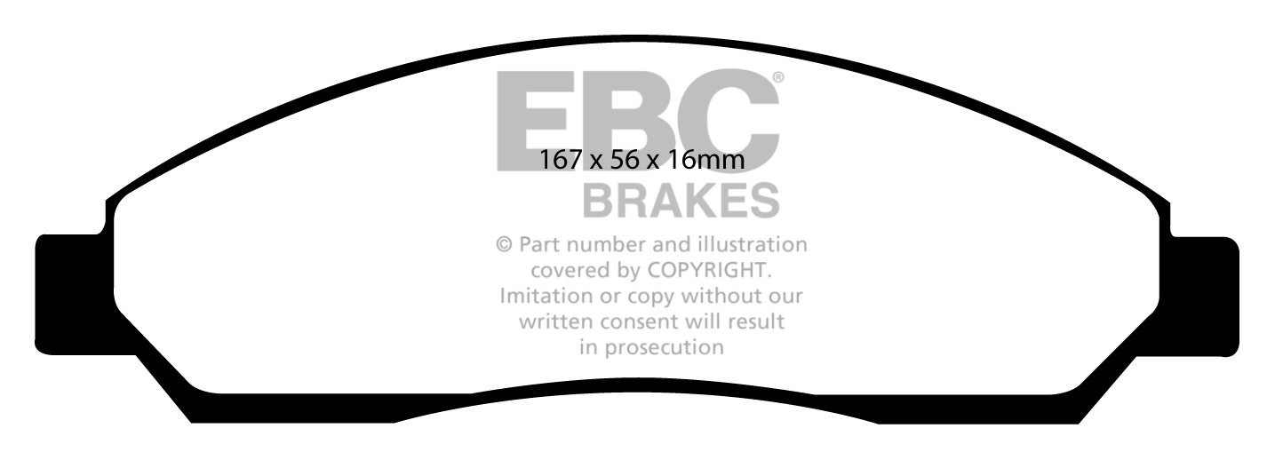 EBC Brakes ISUZU D-MAX 2.5 TD 4WD (TFS86) 2007-2008 Remblokken v