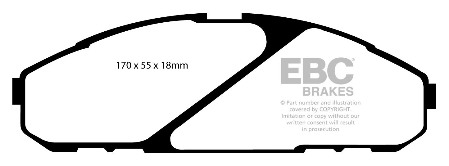 EBC Brakes NISSAN Patrol 4.2 (Y60) 92-98 Remblokken voorzijde
