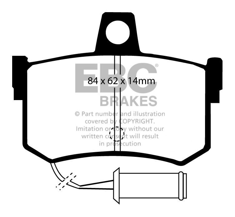 EBC Brakes ROVER 800 2.5 86-92 Remblokken achterzijde