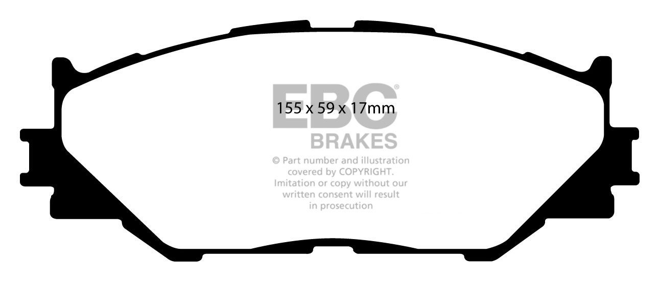 EBC Brakes LEXUS IS220D 2.2 TD 2005-2011 Remblokken voorzijde