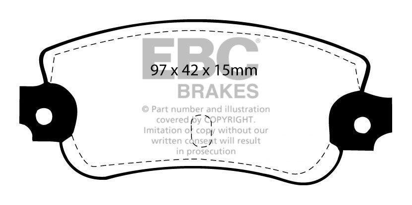 EBC Brakes CHRYSLER (EU) 180 1.8 71-72 Remblokken achterzijde