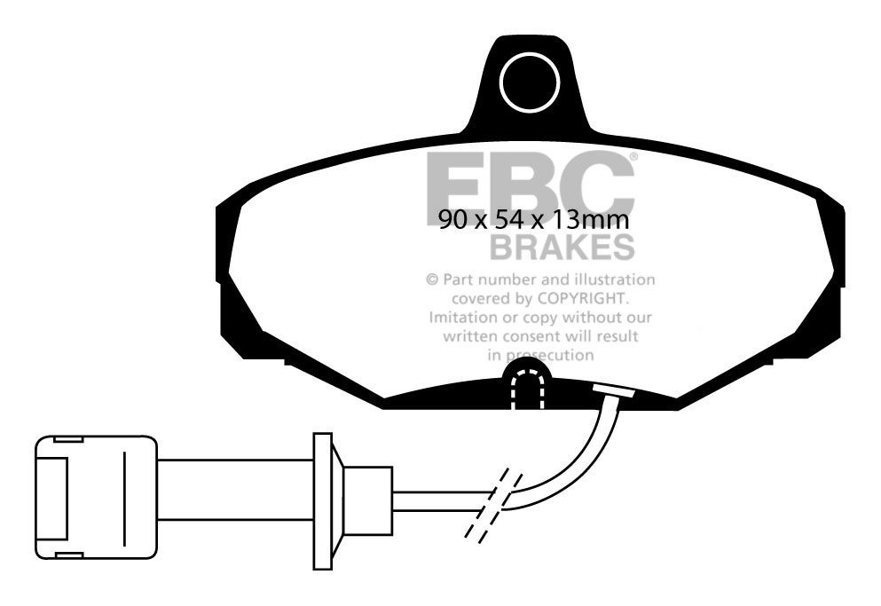 EBC Brakes FORD Granada 2.5 TD 92-94 Remblokken achterzijde