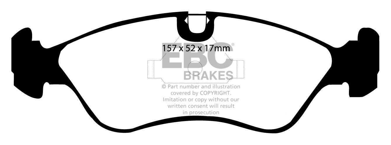 EBC Brakes DAEWOO Lanos 1.6 97-2002 Remblokken voorzijde