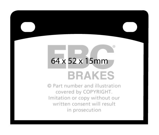 EBC Brakes SUBARU Series 1/2/L 1.4 RX (A22) 73-75 Remblokken voo