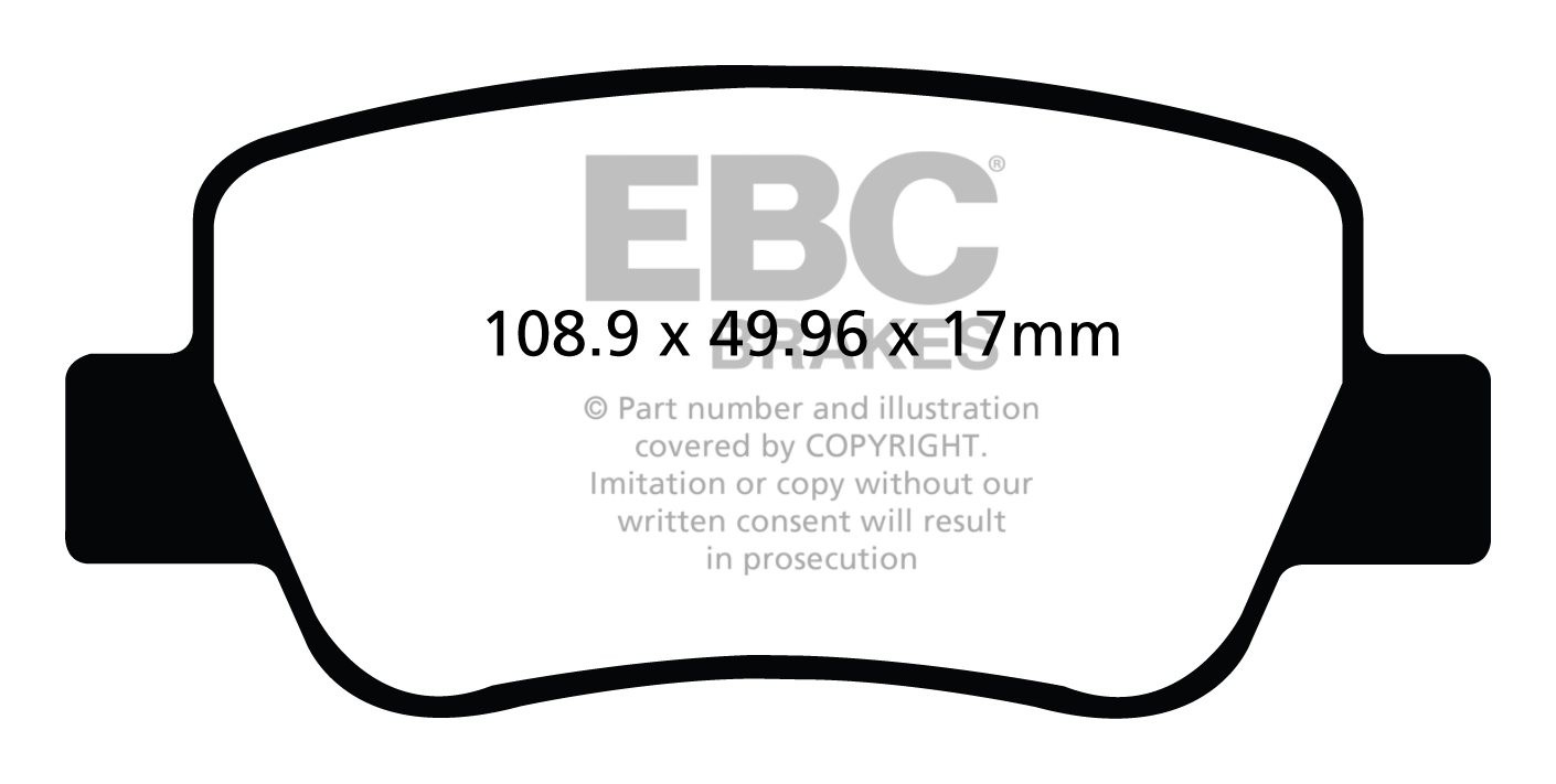 EBC Brakes TOYOTA Avensis 2.0 2009-.. Remblokken achterzijde