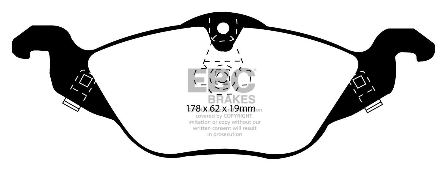 EBC Brakes VAUXHALL BEDRIJFSWAGEN Astravan 1.6 2001-2005 Remblok