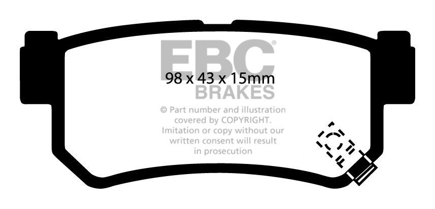 EBC Brakes DAEWOO Korando 2.9 TD 2000-2002 Remblokken achterzijd