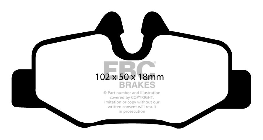 EBC Brakes MERCEDES Viano 3.0 TD 2007-.. Remblokken achterzijde
