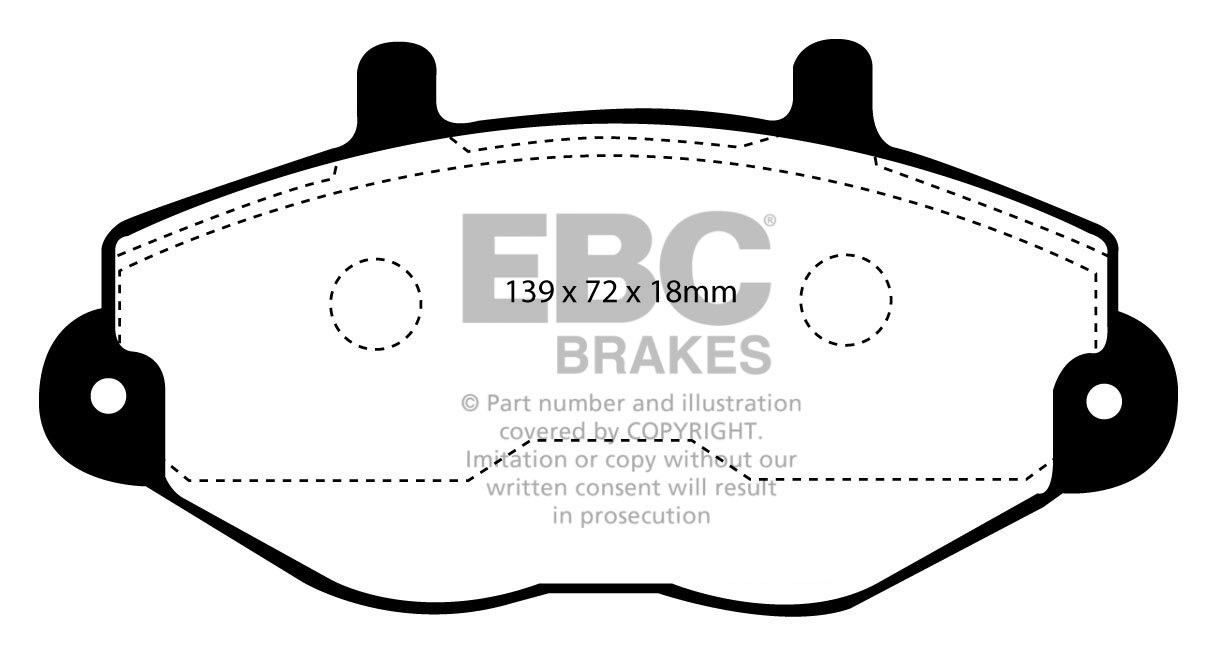 EBC Brakes FORD BEDRIJFSWAGEN Tourneo 2.5 TD 94-2000 Remblokken