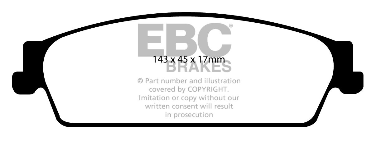 EBC Brakes CHEVROLET Avalanche 6.0 2007 Remblokken achterzijde