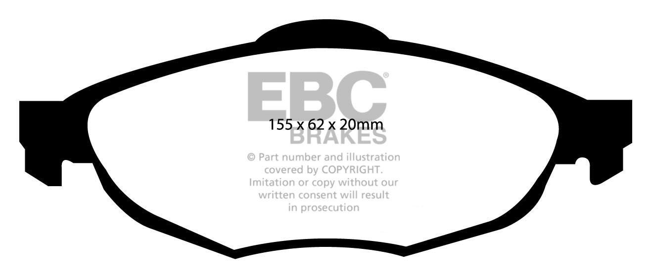 EBC Brakes CHRYSLER (USA) Sebring 2.7 2001-2006 Remblokken voorz
