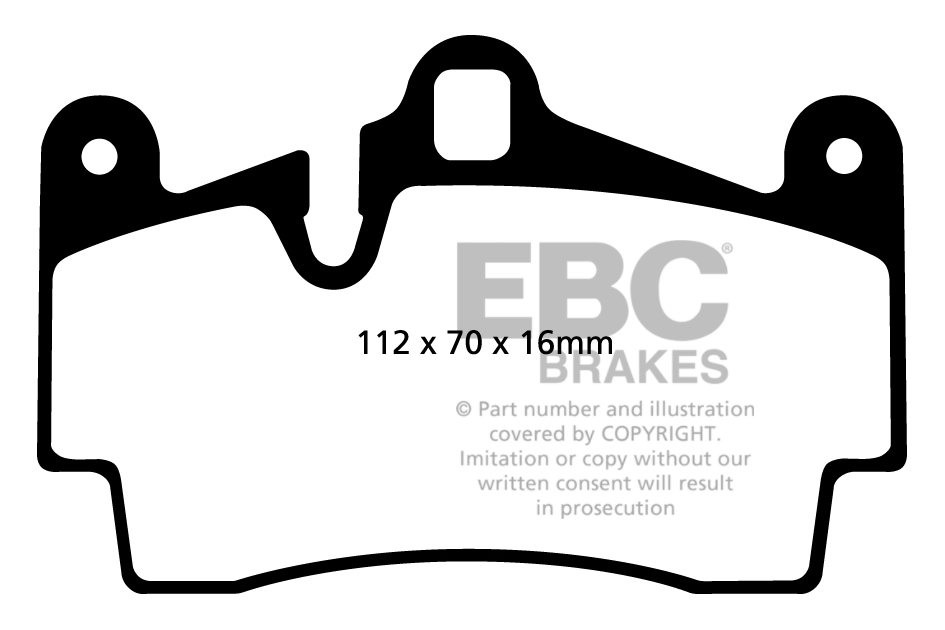 EBC Brakes AUDI Q7  3.0 Supercharged 2010-.. Remblokken achterzi