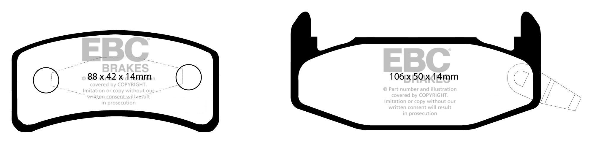 EBC Brakes LOTUS Elan 1.6 89-94 Remblokken achterzijde greenstuf