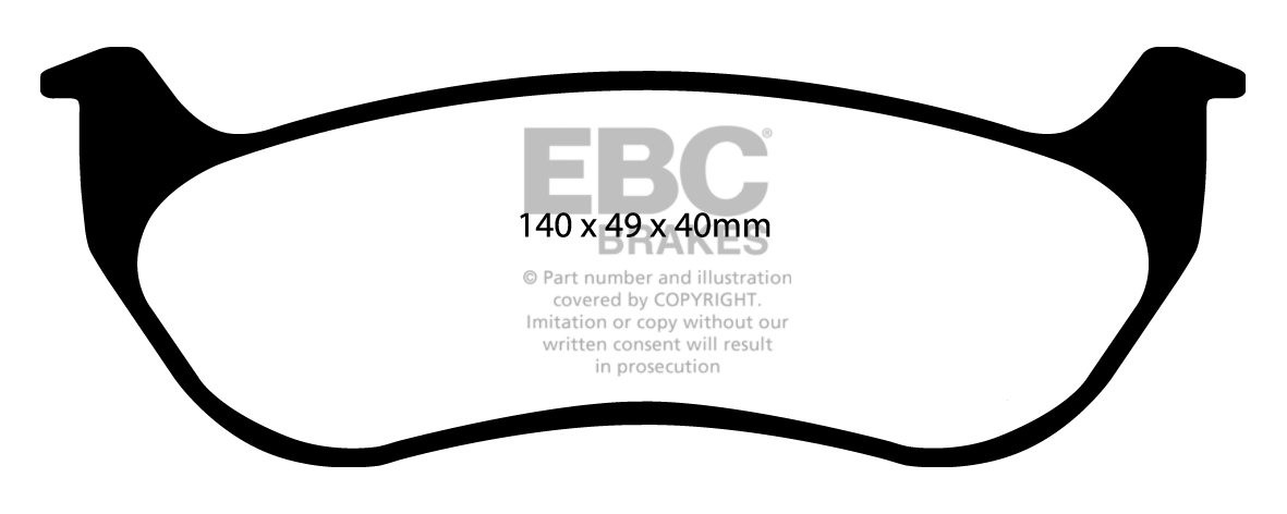 EBC Brakes JEEP Cherokee 3.7 2004-2007 Remblokken achterzijde