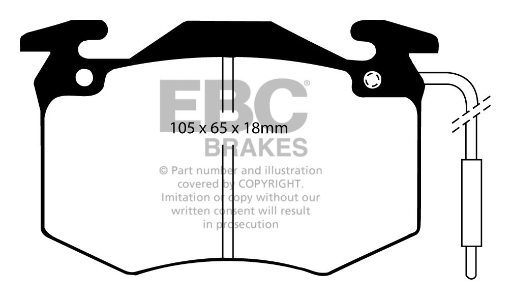 EBC Brakes ALPINE A310 2.9 82-85 Remblokken achterzijde