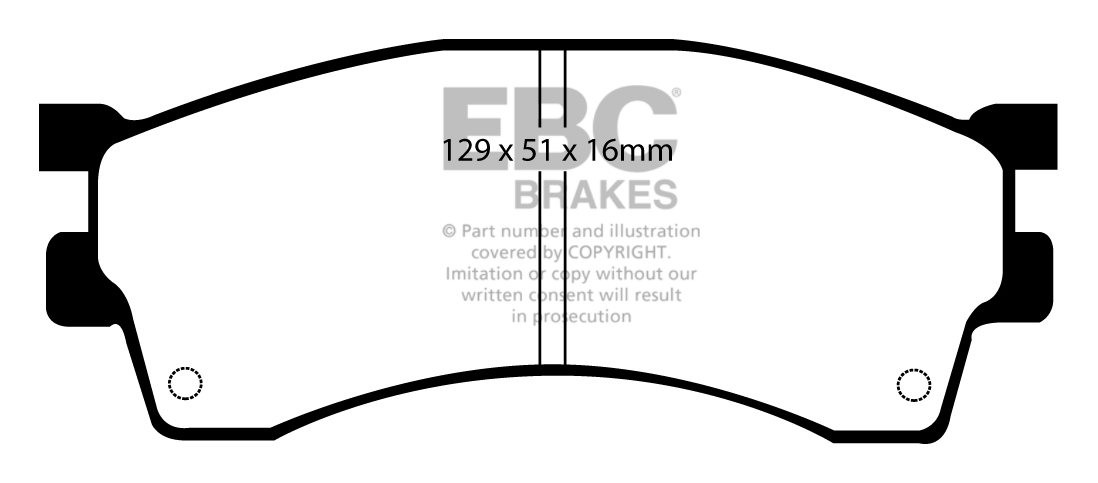 EBC Brakes KIA Clarus 1.8 99-2001 Remblokken voorzijde