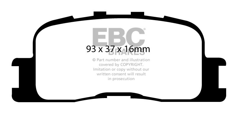 EBC Brakes TOYOTA Windom 3.0 2001-.. Remblokken achterzijde gree