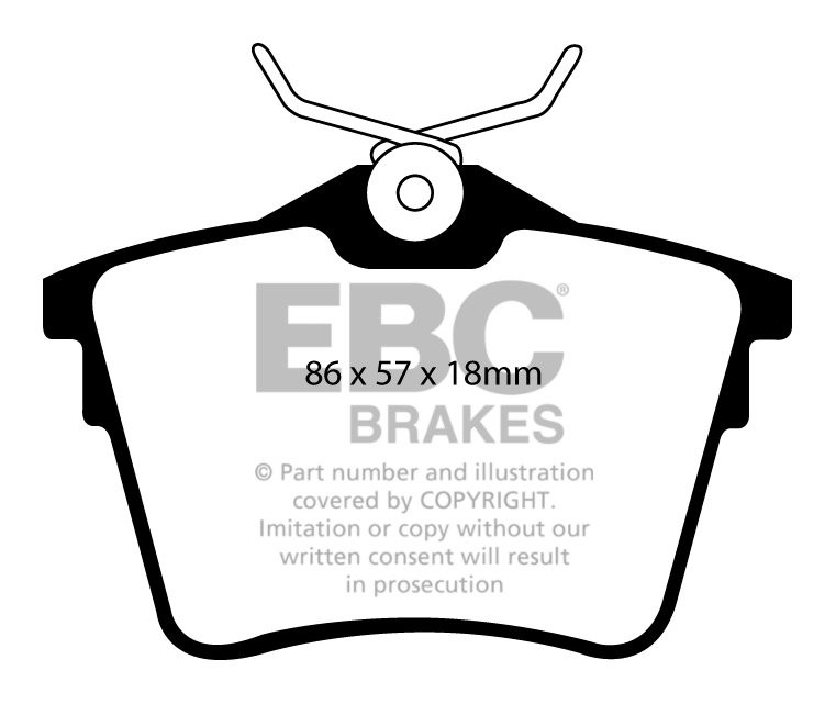 EBC Brakes CITROEN C5 3.0 2008-.. Remblokken achterzijde greenst