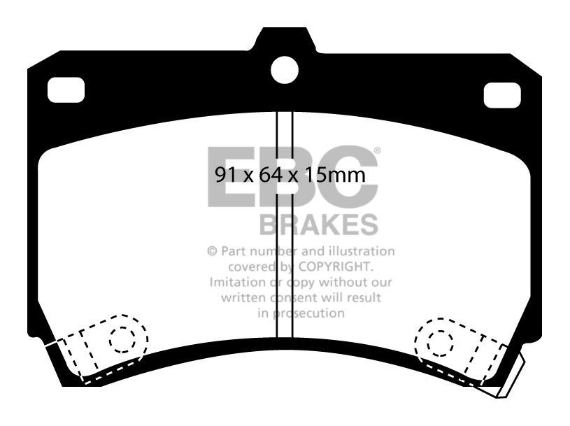 EBC Brakes KIA Rio 1.5 2001-2002 Remblokken voorzijde
