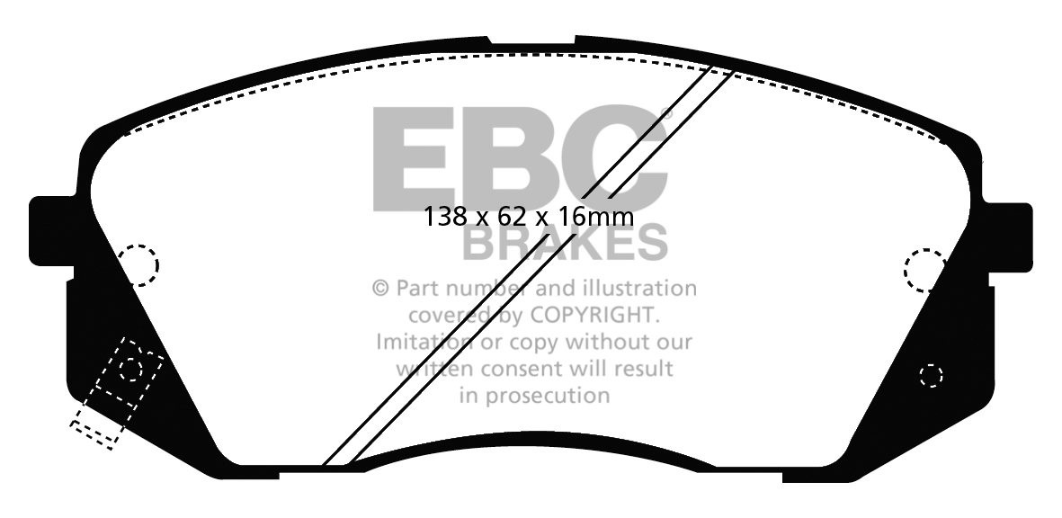 EBC Brakes HYUNDAI iX35 1.6 2010-.. Remblokken voorzijde greenst
