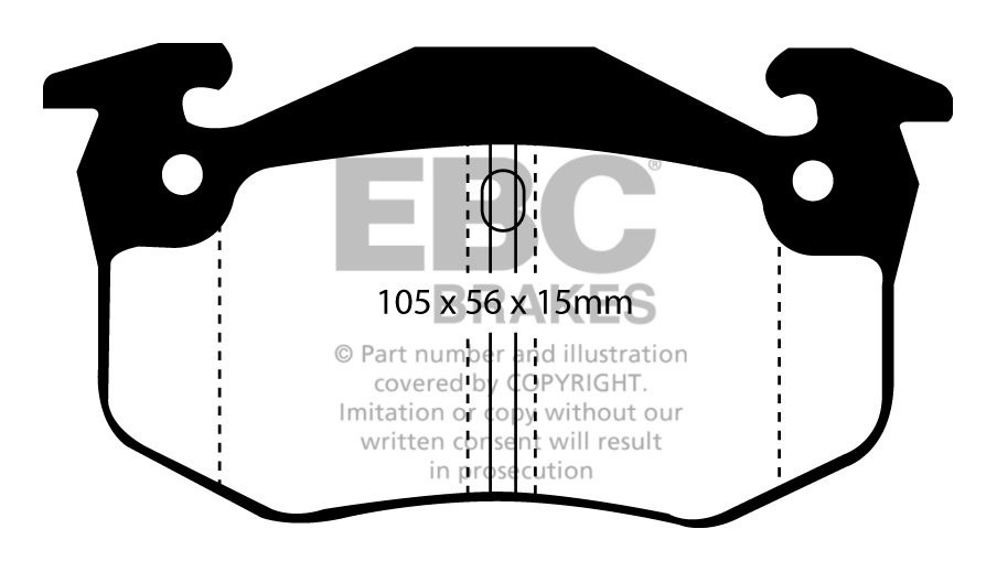 EBC Brakes RENAULT Safrane 2.2 92-96 Remblokken achterzijde