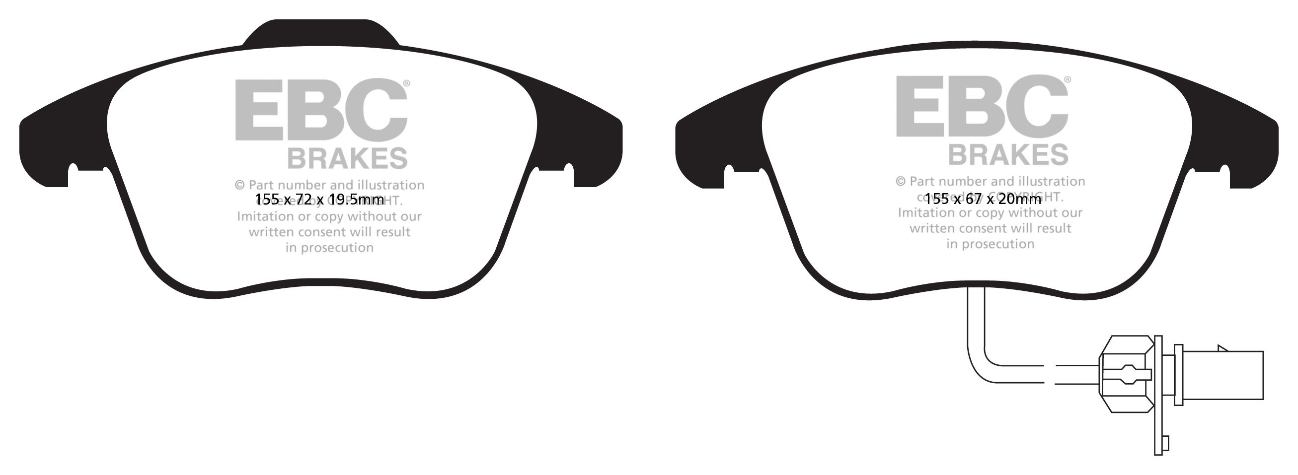 EBC Brakes AUDI A5  Cabriolet Quattro 2.0 Turbo 2009-.. Remblokk