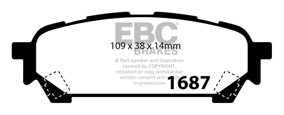 EBC Brakes SUBARU Impreza 2.0 2002-2007 Remblokken achterzijde g