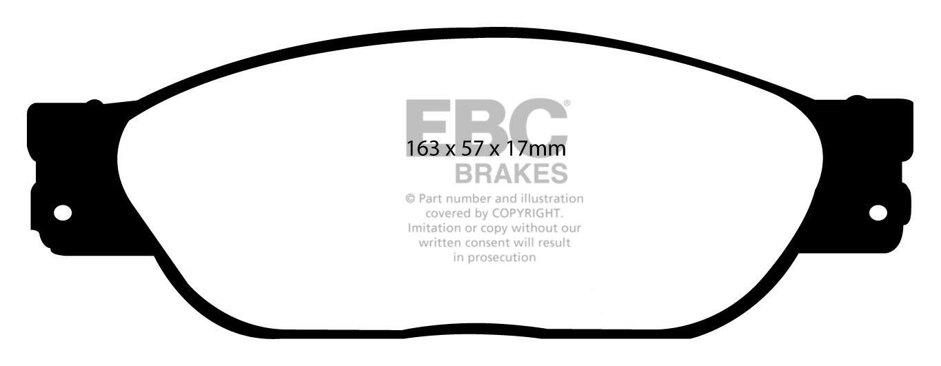 EBC Brakes LINCOLN LS 3.0 2000-2005 Remblokken voorzijde