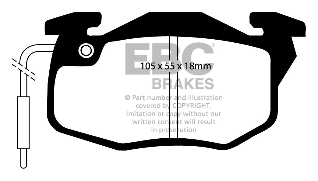 EBC Brakes RENAULT 18 2.1 D 83-86 Remblokken voorzijde