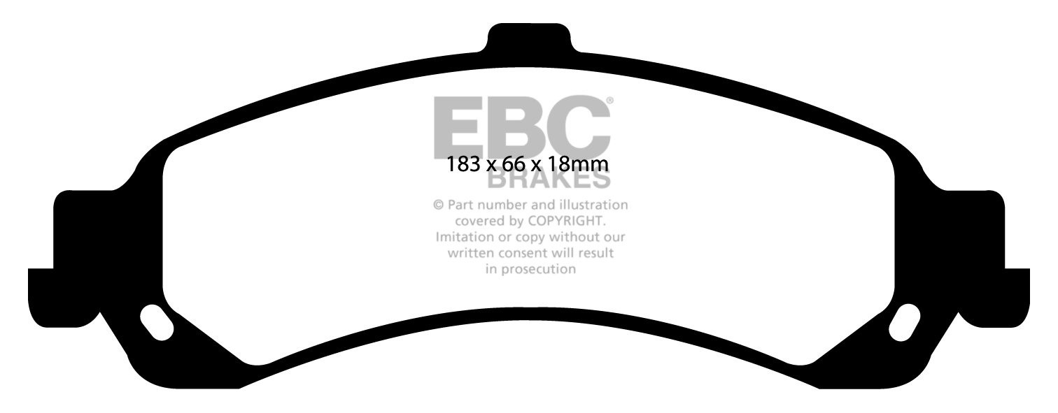 EBC Brakes CADILLAC Escalade 6.0 4WD 2002-2006 Remblokken achter