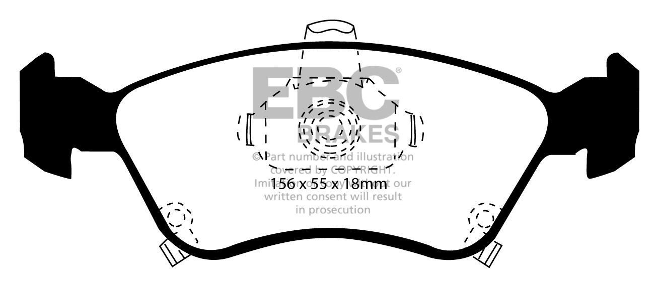 EBC Brakes TOYOTA Avensis 1.6 (AT220) 98-2000 Remblokken voorzij