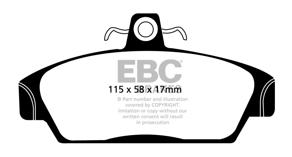 EBC Brakes MG TF 1.8 (135) (240mm Discs) 2002-2005 Remblokken vo