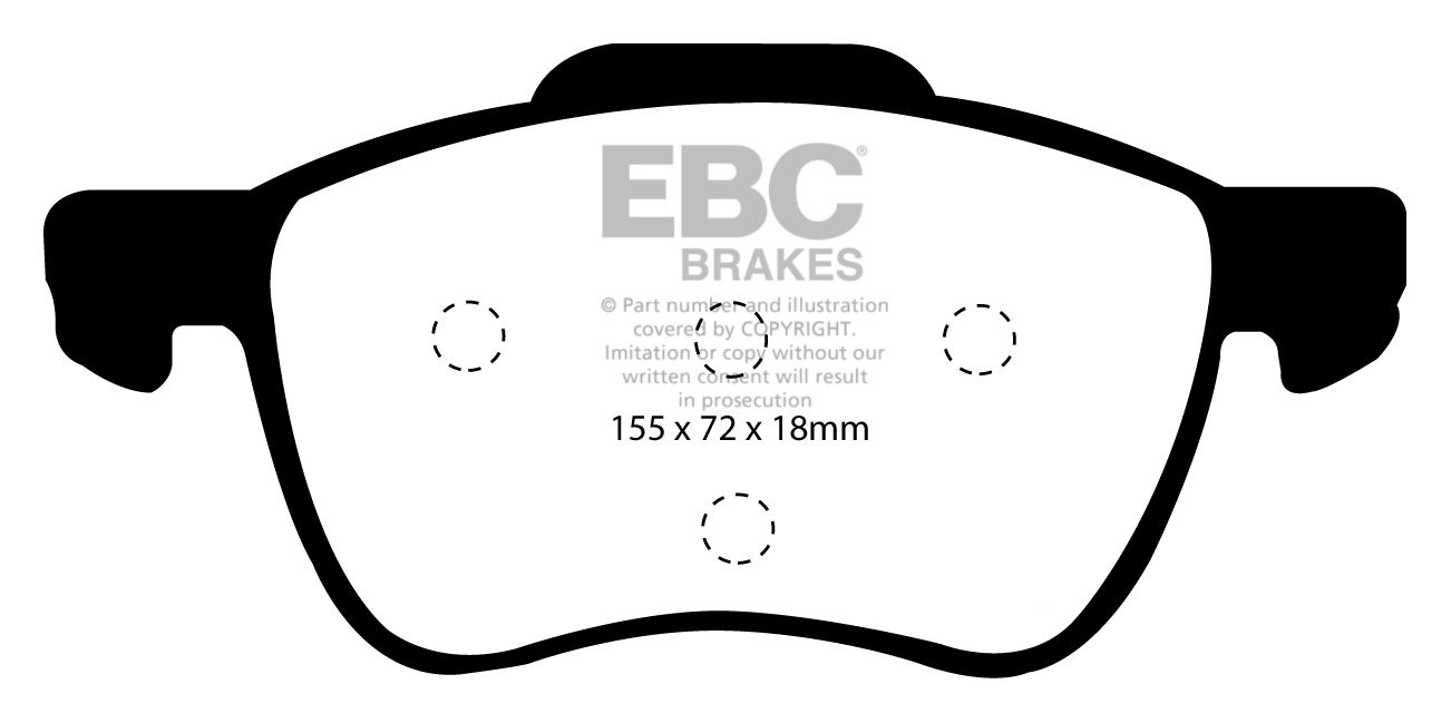 EBC Brakes VOLVO S60 2.4 2000-2010 Remblokken voorzijde greenstu